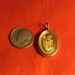 Gold Dragon Chinese Pendant